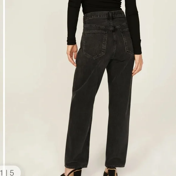 AGOLDE Criss Cross Straight Jeans in Savage Size High-Waisted Jeans Size 25 - Picture 6 of 11